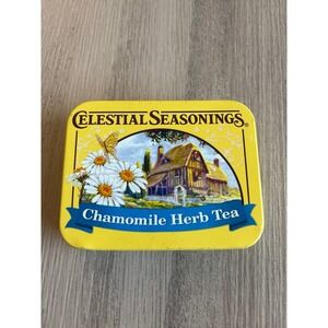 Yellow Celestial Seasonings Collectible Tin